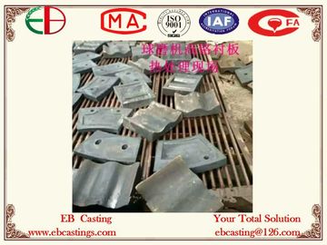 China ASTM A532 12%Cr High Cr Cast Iron Coal Mill Wave Liners &amp; End Liners HRC50 EB6019 supplier